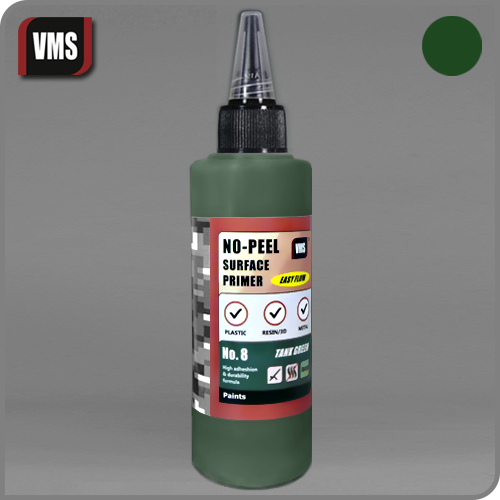 VMS No-Peel Surface Primer NO.8 TANK GREEN WHITE 100ml