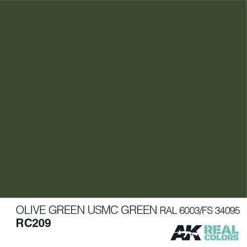 AK Real Colors RC209 Olive Green/USMC Green RAL 6003/FS34095