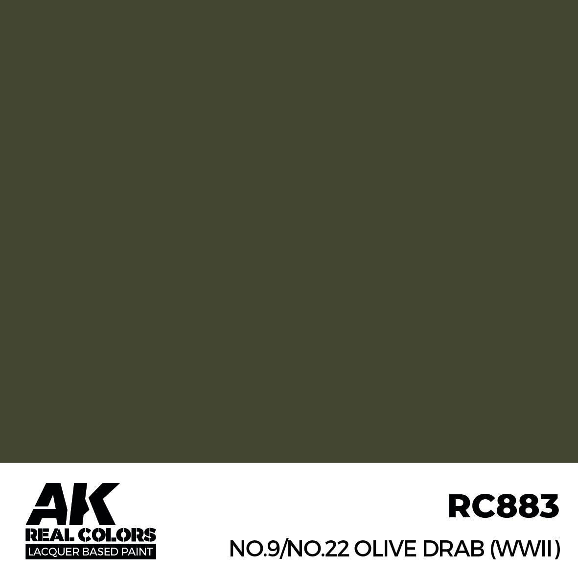 AK Real Colors RC883 Olive Drab No.9 / No.22