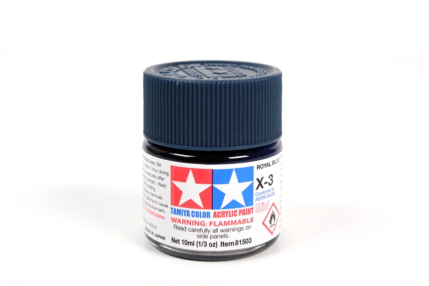 Tamiya Acrylic Mini X-3 Royal Blue Gloss