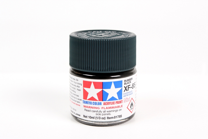 Tamiya Acrylic Mini Xf-85 Rubber Blk