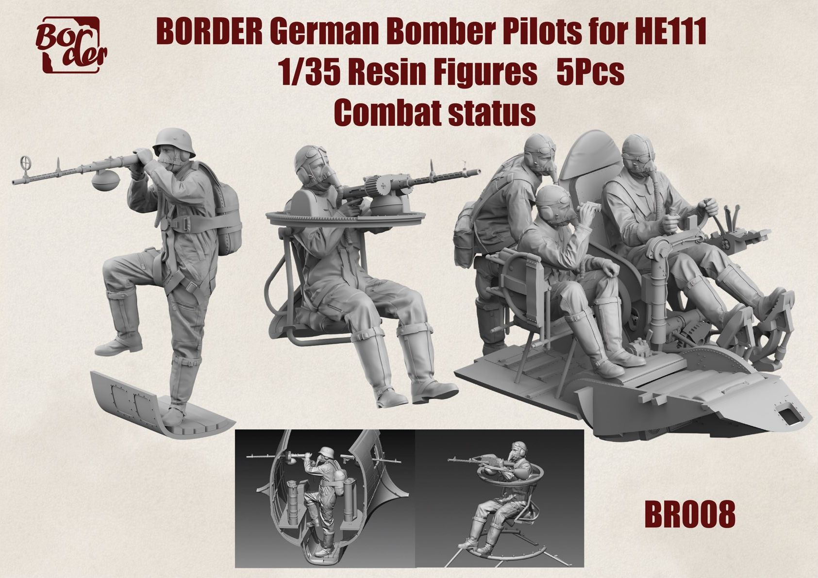 German Bomber Pilots For HE 111 Combat Status 1/35