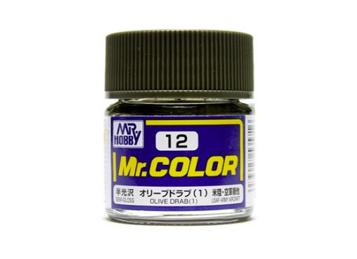 Mr.Color c12 Semi-Gloss Olive Drab (A)(US)(II)
