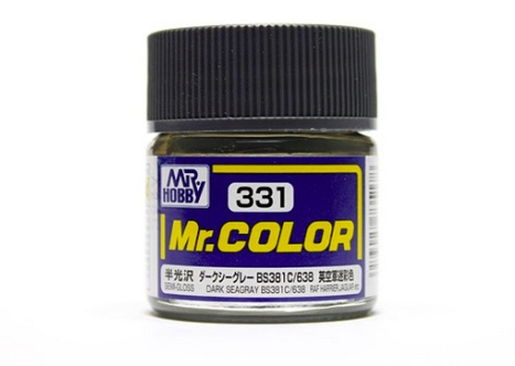 Mr.Color c331 Semi-Gloss Dark Sea Grey BS381C/638