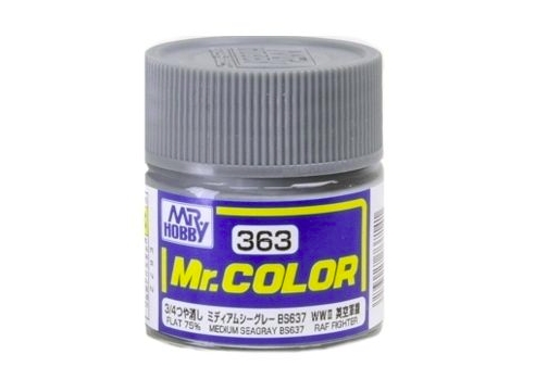 Mr.Color c363 Flat 75% Medium Sea Gray BS637 (A)