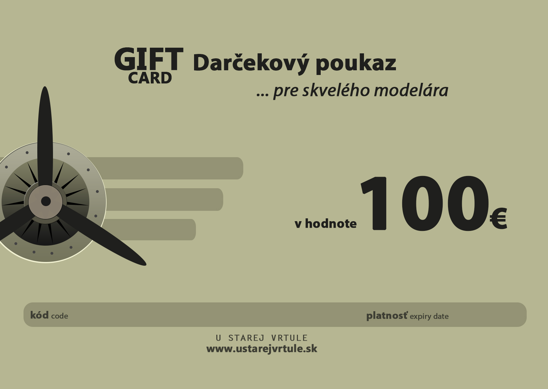 Gift Card - Darčekový poukaz 100€