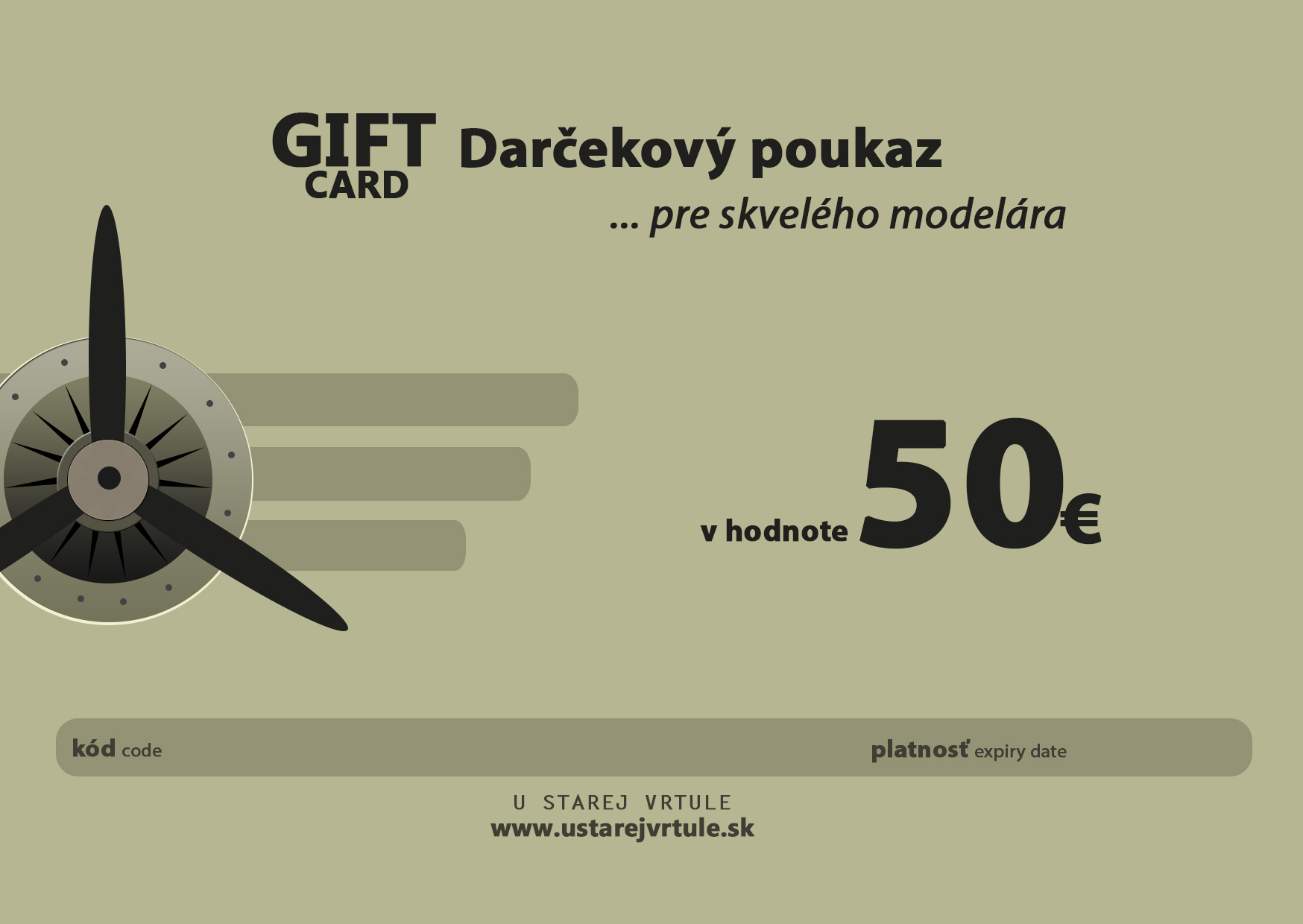 Gift Card - Darčekový poukaz 50€