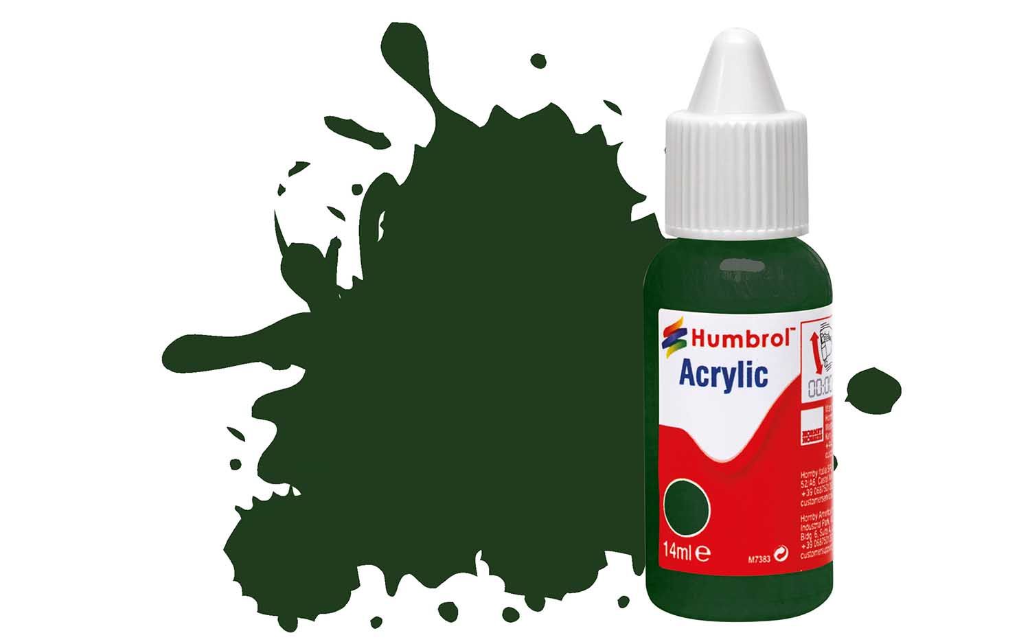 Humbrol Acrylic: 3 - Brunswick Green - Gloss – (14ml)