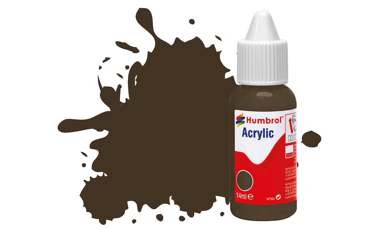 Humbrol Acrylic: 10 - Service Brown - Gloss – (14ml)