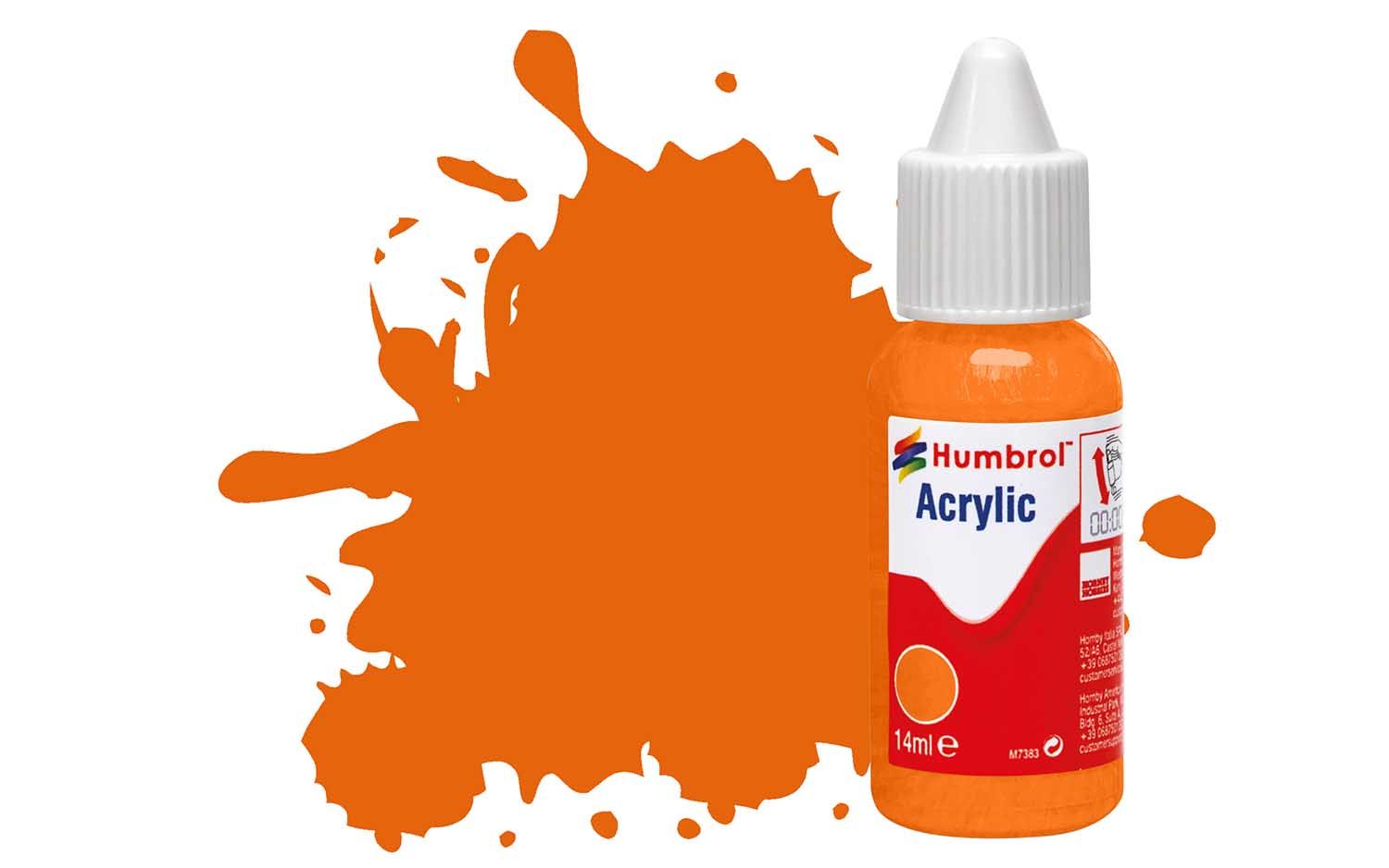 Humbrol Acrylic: 18 - Orange - Gloss – (14ml)