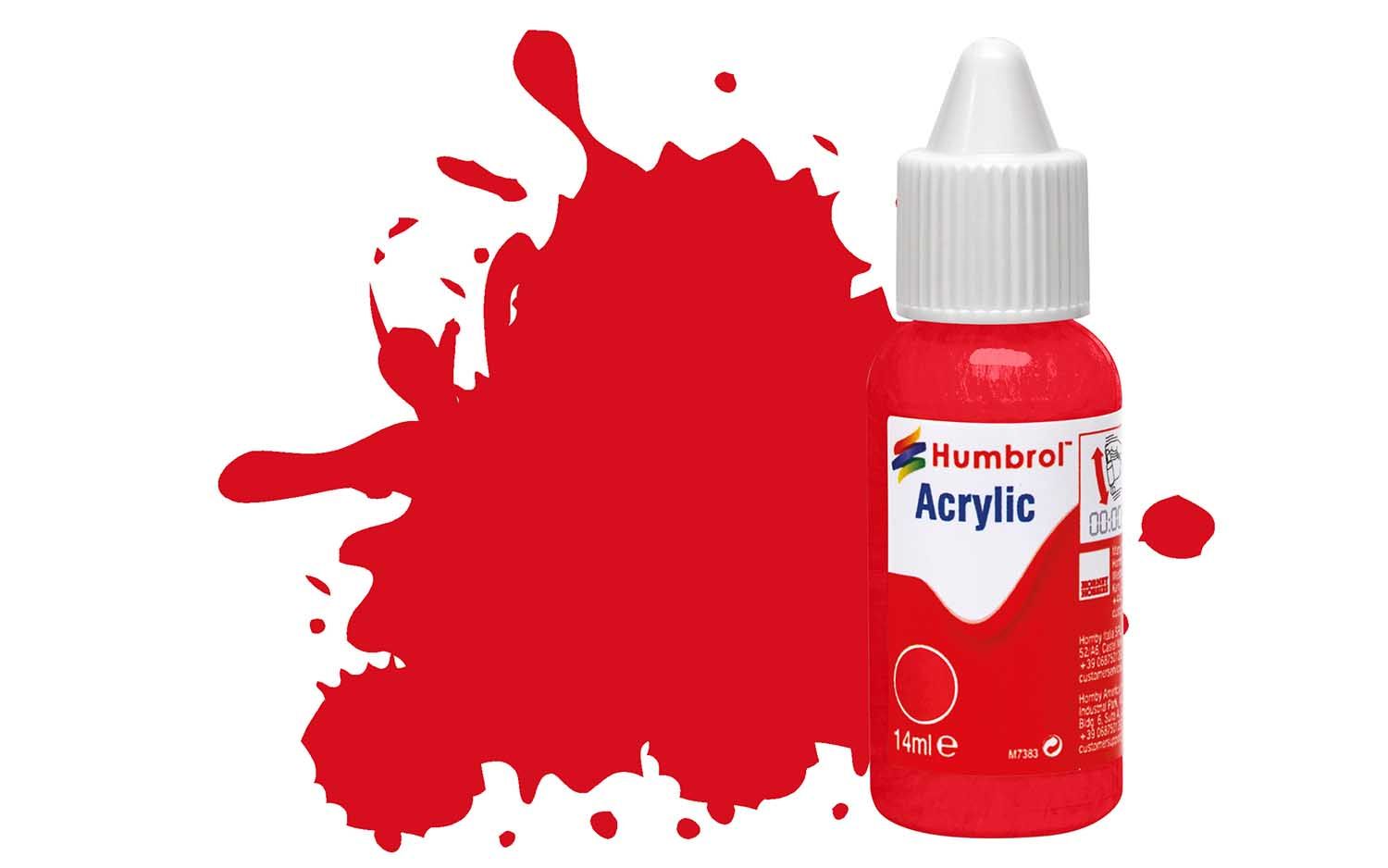 Humbrol Acrylic: 19 - Bright Red - Gloss – (14ml)