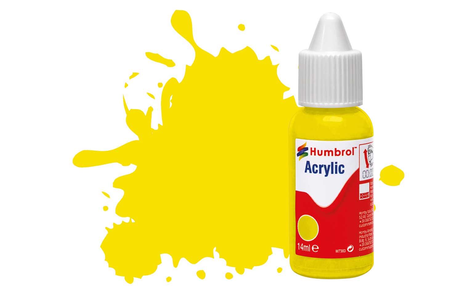 Humbrol Acrylic: 99 - Lemon - Matt – (14ml)
