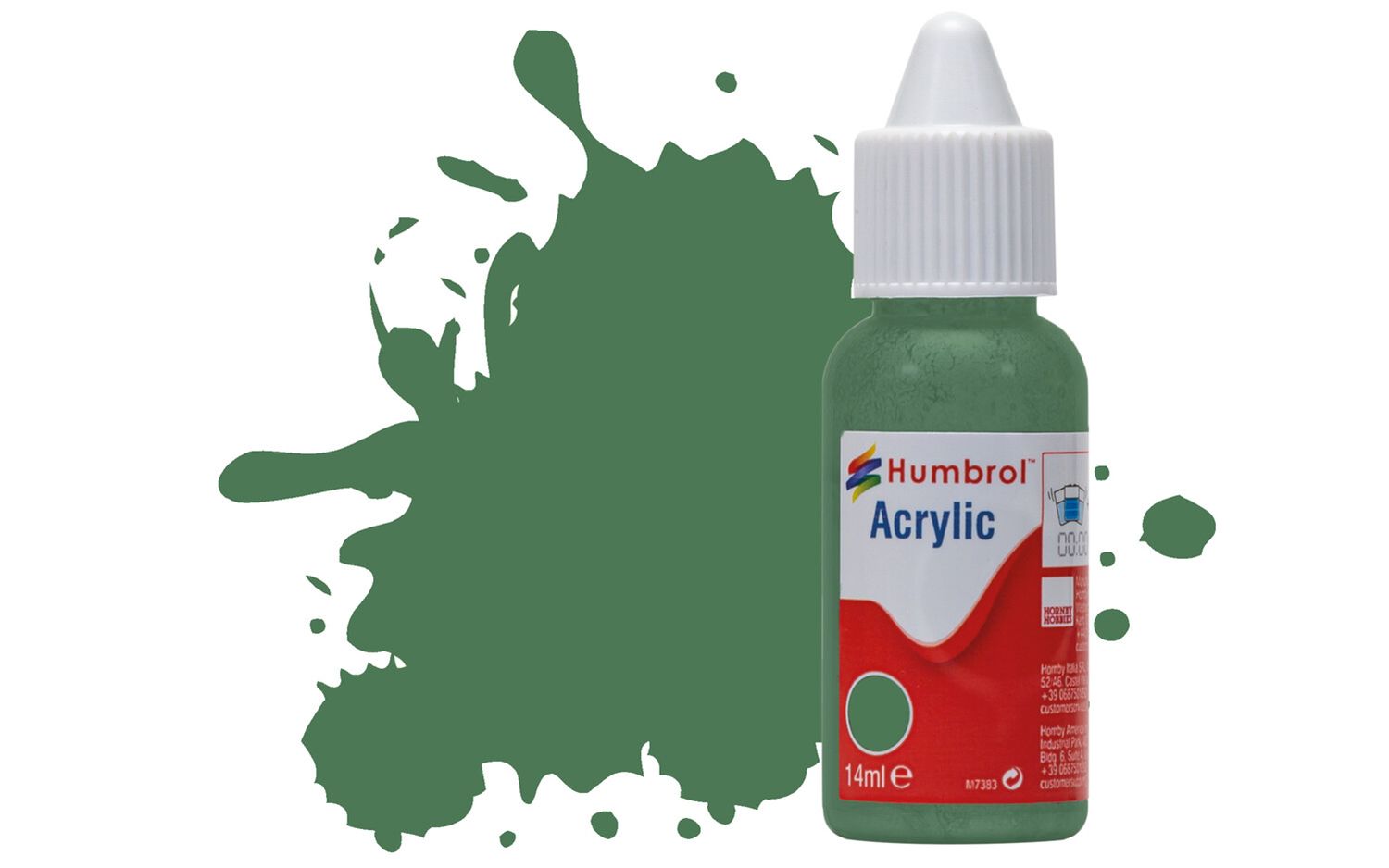 Humbrol Acrylic: 101 - Mid Green - Matt – (14ml)