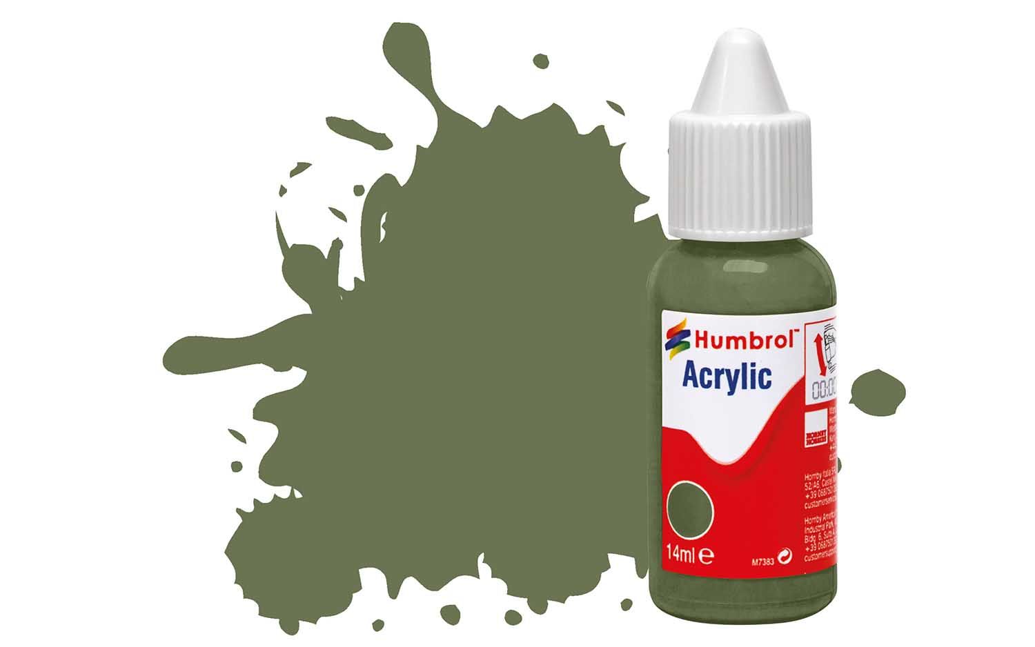 Humbrol Acrylic: 102 - Army Green - Matt – (14ml)