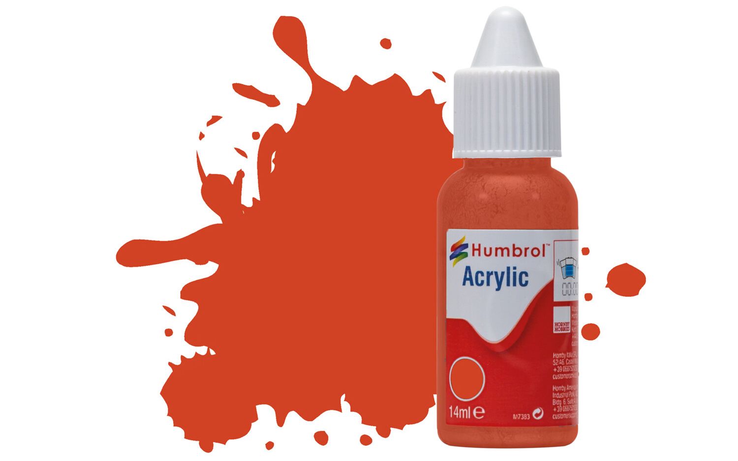 Humbrol Acrylic: 132 - Red - Satin – (14ml)