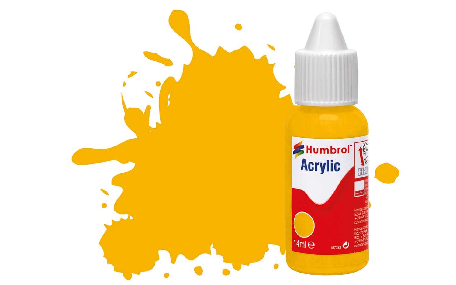 Humbrol Acrylic: 154 - Insignia Yellow - Matt – (14ml)