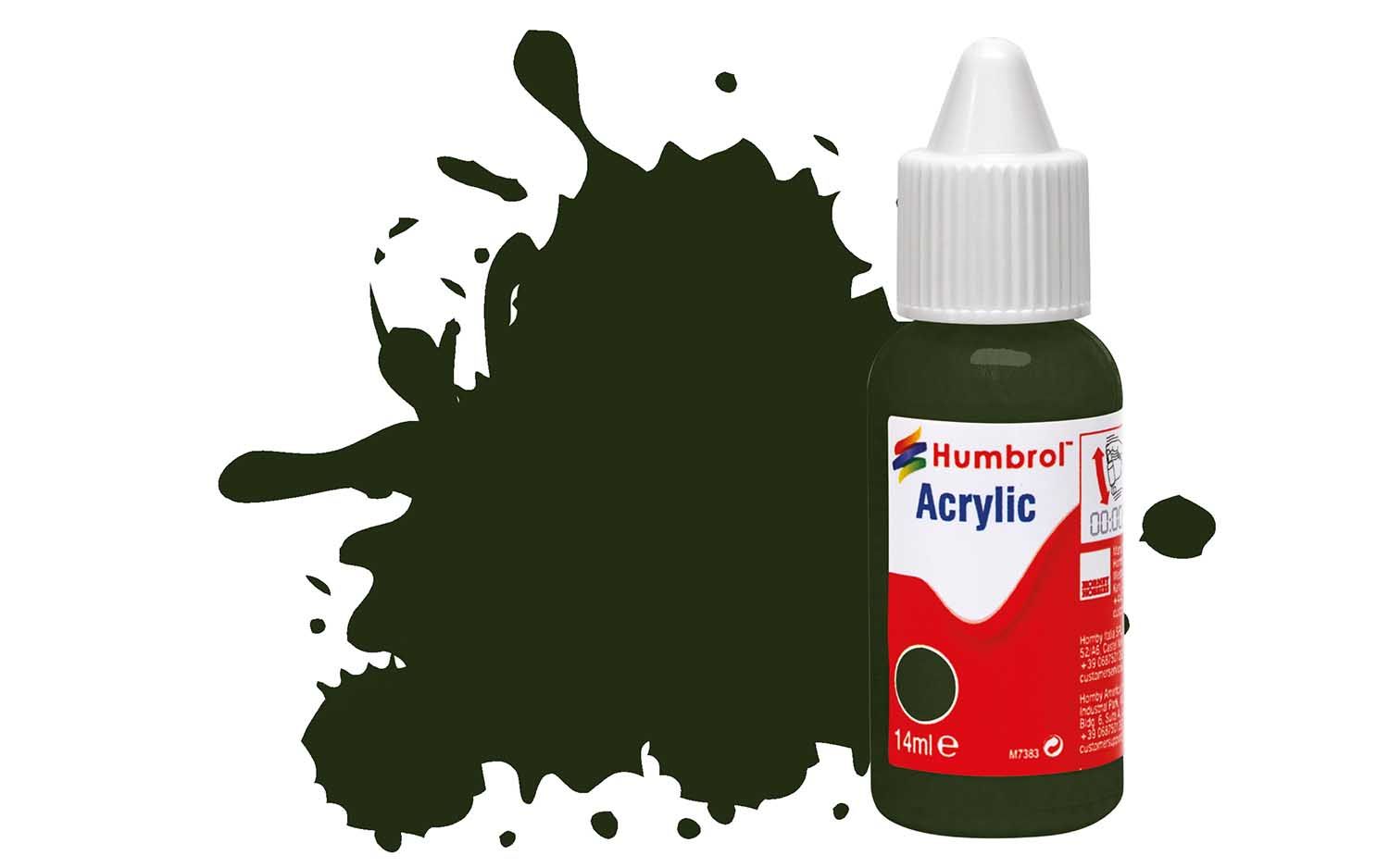 Humbrol Acrylic: 163 - Dark Green - Satin – (14ml)