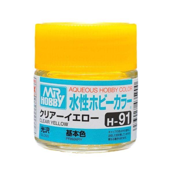 AQUEOUS HOBBY COLOR - H91 GLOSS CLEAR YELLOW (PRIMARY)