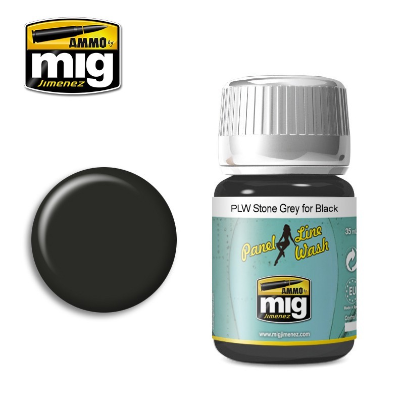 Panel Line Wash Stone Grey for Black