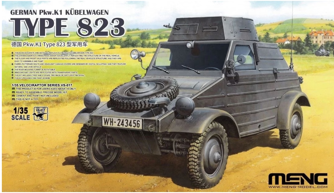 German Pkw. K1 Kübelwagen Type -823 1/35